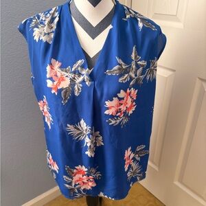 Banana Republic Blue Floral Blouse